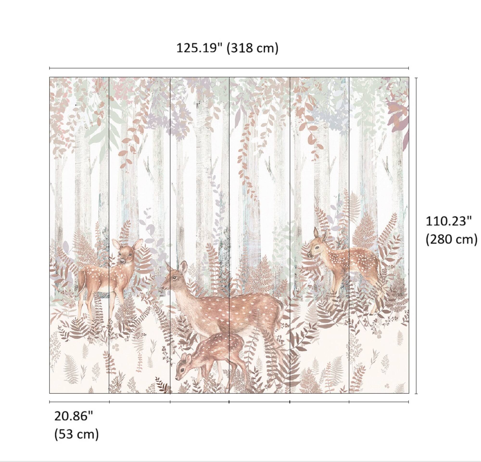 Designs Direct Fawn Meadow Wall Mural